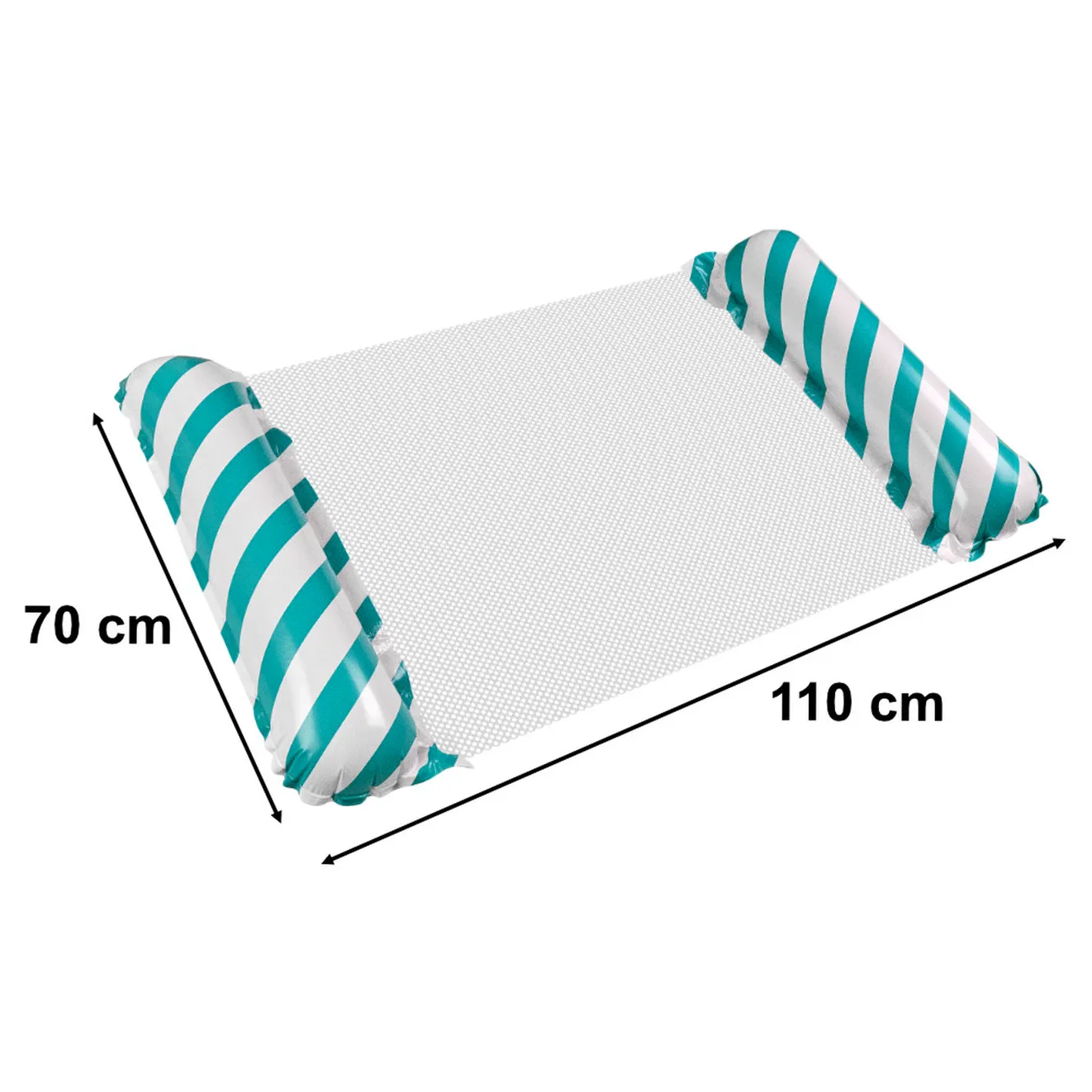 Materac dmuchany plażowy hamak wodny leżak fotel krzesło do pływania basenu niebieski