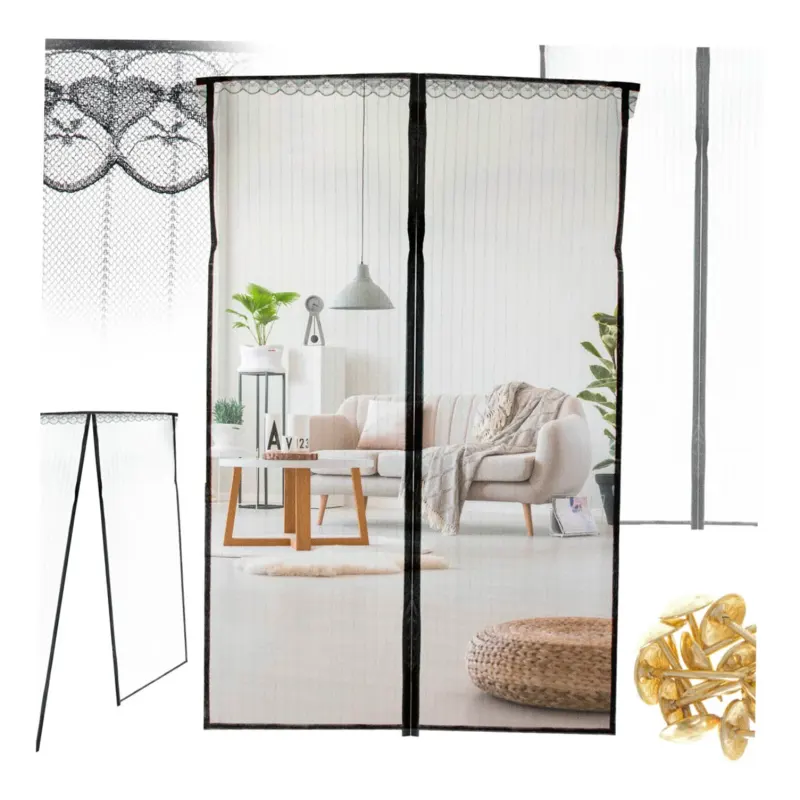 Moskitiera siatka magnetyczna na drzwi 85x210cm CZARNA - obrazek 10