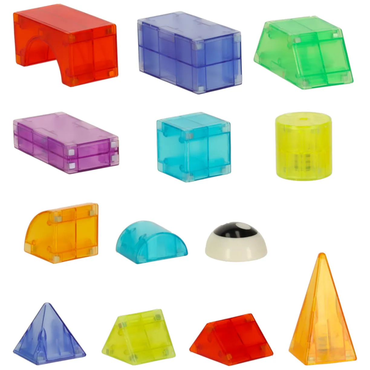Klocki magnetyczne konstrukcyjne świecące elementy figury 3D 64 el. - obrazek 4