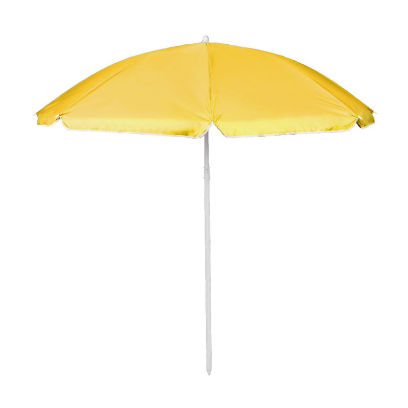 Parasol ogrodowy plażowy regulowany łamany składany UV 150cm żółty - obrazek 2
