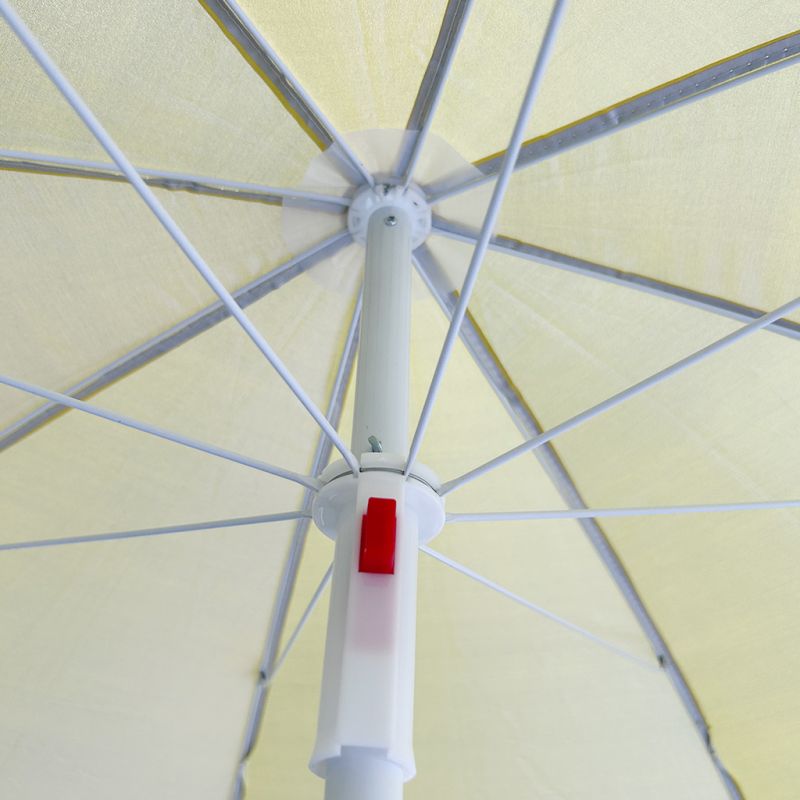 Parasol ogrodowy plażowy regulowany łamany składany UV 150cm żółty - obrazek 9