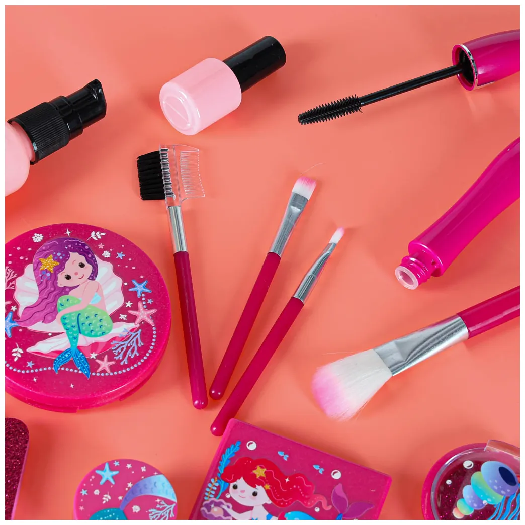 Kuferek zestaw kosmetyków do makijażu i paznokci makeup dla dzieci 22 elementy - obrazek 10