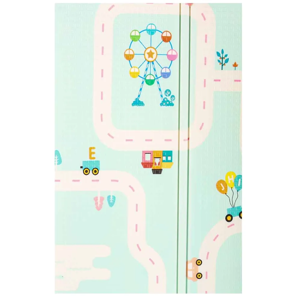 Mata edukacyjna piankowa dwustronna składana pandy ulica 180 x 200cm - obrazek 4