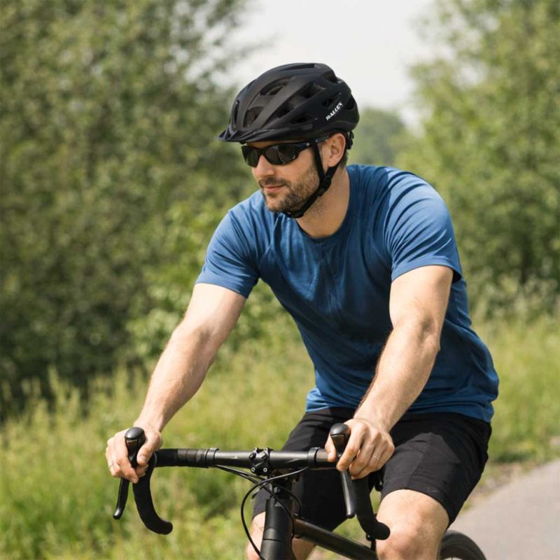 Kask rowerowy na rower RALLEX damski męski regulowany czarny M 54-58cm - obrazek 7