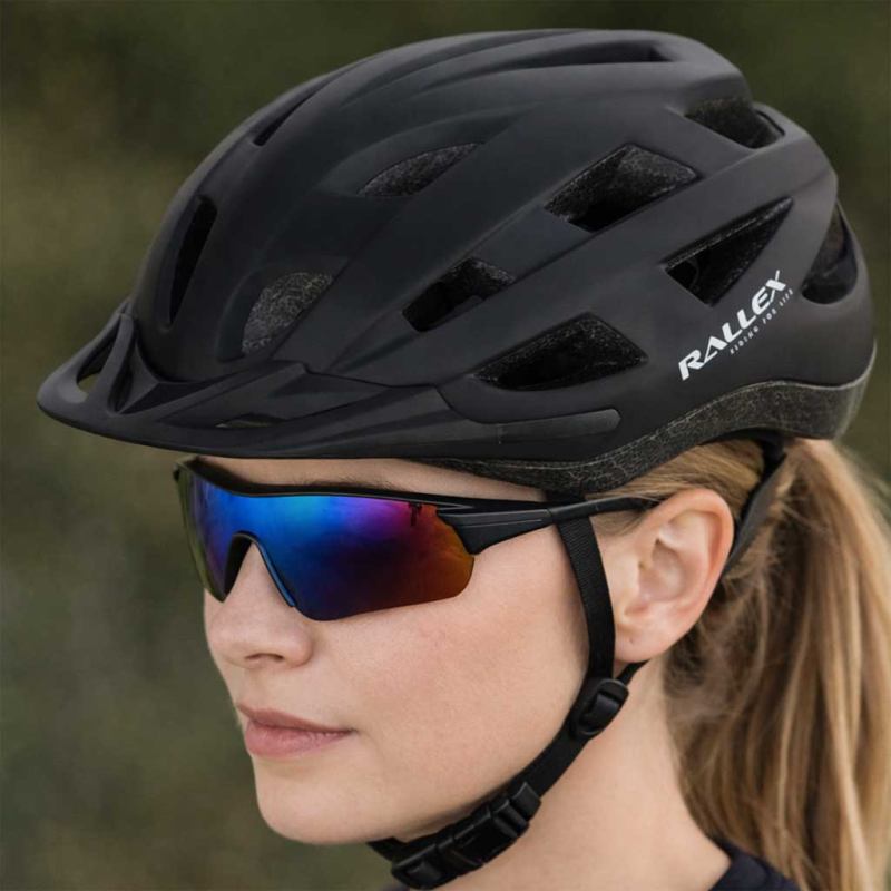 Kask rowerowy na rower RALLEX damski męski regulowany czarny M 54-58cm - obrazek 8