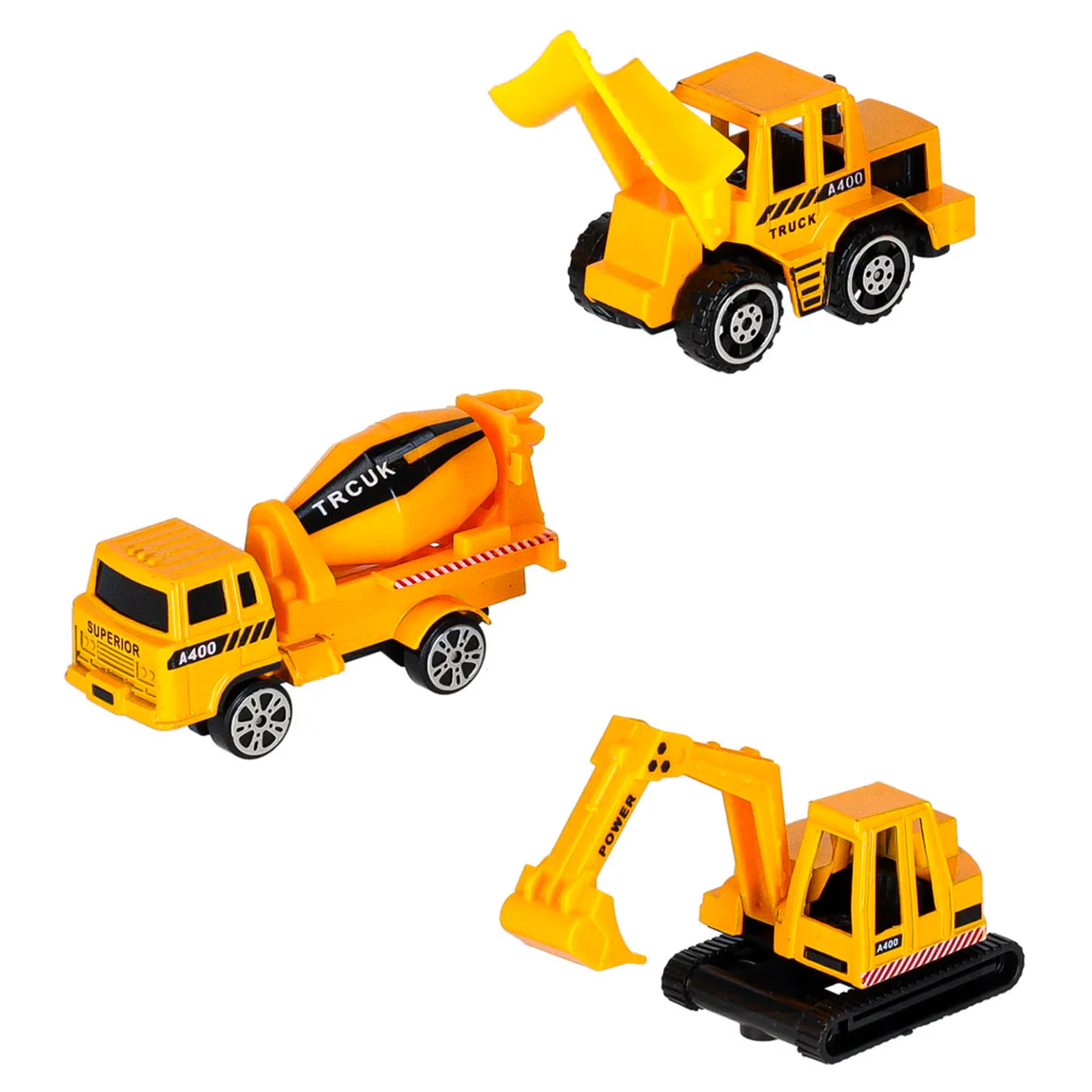 Transporter samolot rozkładany z autami + 3 auta pojazdy budowlane światła dźwięk - obrazek 12