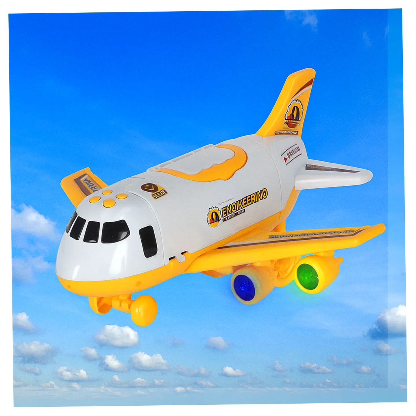 Transporter samolot rozkładany z autami + 3 auta pojazdy budowlane światła dźwięk - obrazek 13