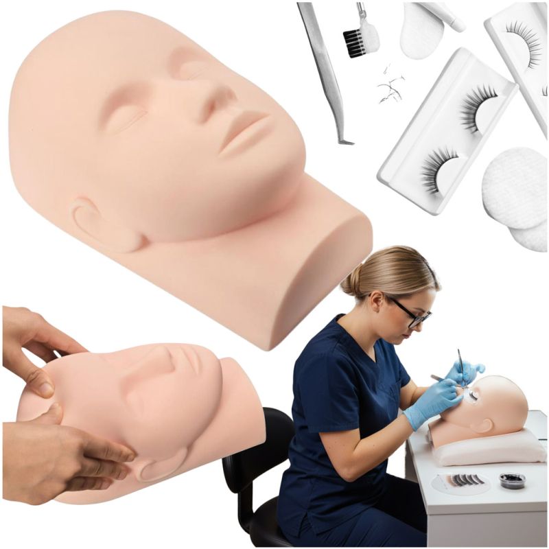 Główka Głowa treningowa do nauki przedłużania rzęs - obrazek 8