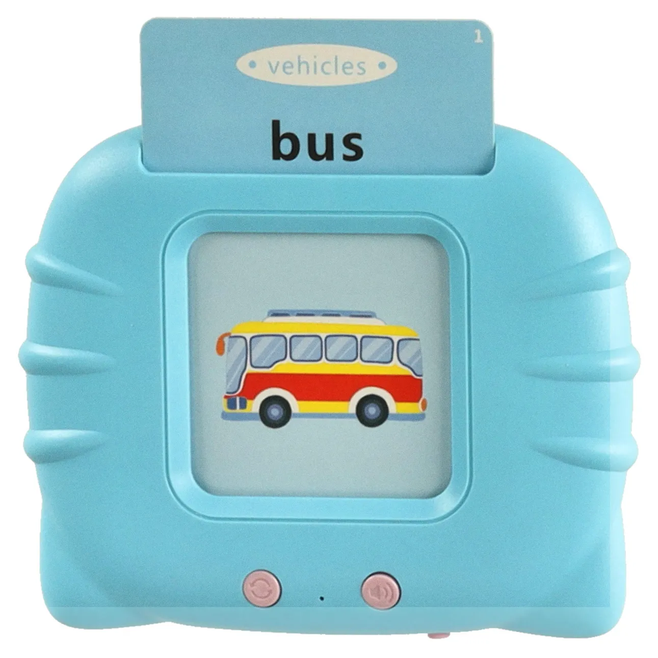 Nauka języka angielskiego czytnik kart do nauki słówek fiszki niebieski - obrazek 6