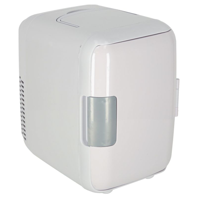 Lodówka turystyczna elektryczna samochodowa mini na jedzenie kosmetyki grzanie chłodzenie 2w1 4L biała - obrazek 2