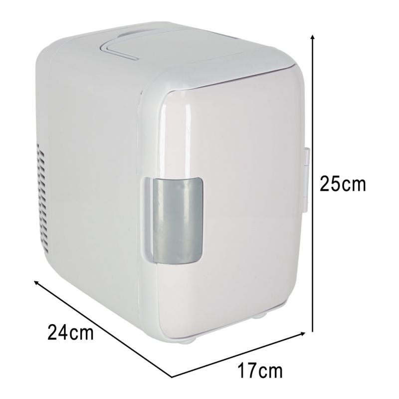 Lodówka turystyczna elektryczna samochodowa mini na jedzenie kosmetyki grzanie chłodzenie 2w1 4L biała - obrazek 12