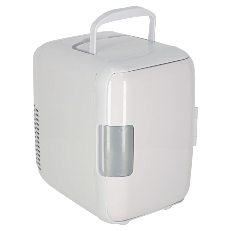 Lodówka turystyczna elektryczna samochodowa mini na jedzenie kosmetyki grzanie chłodzenie 2w1 4L biała - obrazek 3