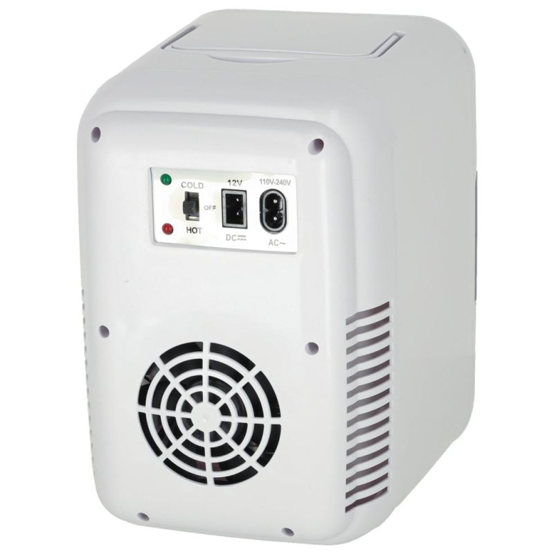 Lodówka turystyczna elektryczna samochodowa mini na jedzenie kosmetyki grzanie chłodzenie 2w1 4L biała - obrazek 7