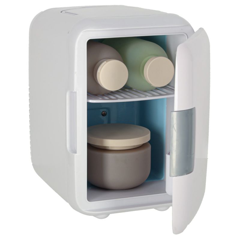Lodówka turystyczna elektryczna samochodowa mini na jedzenie kosmetyki grzanie chłodzenie 2w1 4L biała - obrazek 9
