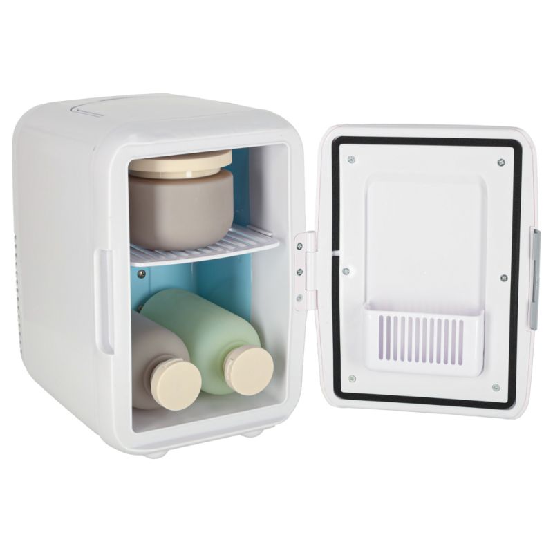 Lodówka turystyczna elektryczna samochodowa mini na jedzenie kosmetyki grzanie chłodzenie 2w1 4L biała - obrazek 10