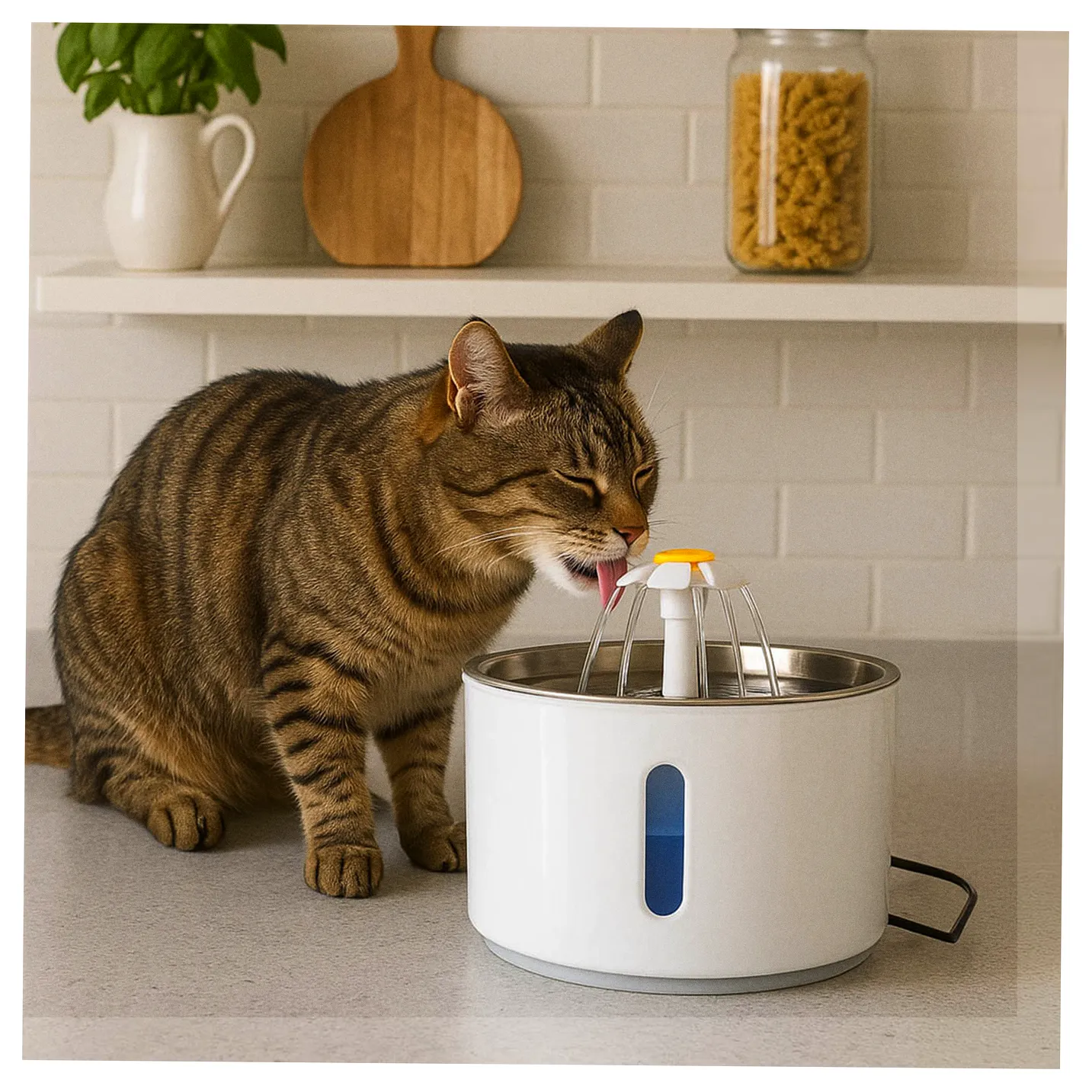 Poidełko fontanna dla psa kota zwierząt automatyczne poidło LED USB 2,4l filtr czyszczący - obrazek 13