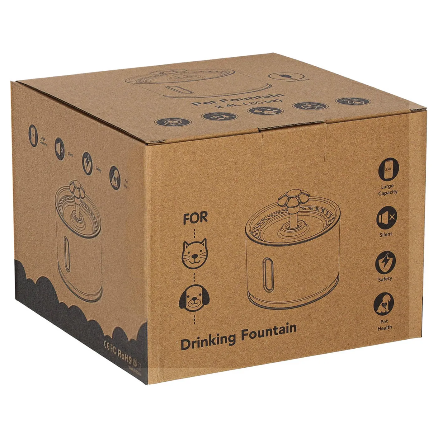 Poidełko fontanna dla psa kota zwierząt automatyczne poidło LED USB 2,4l filtr czyszczący - obrazek 15