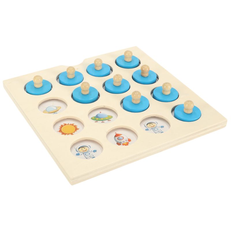 Gra planszowa memory montessori zestaw puzzle drewniane 4 karty - obrazek 3