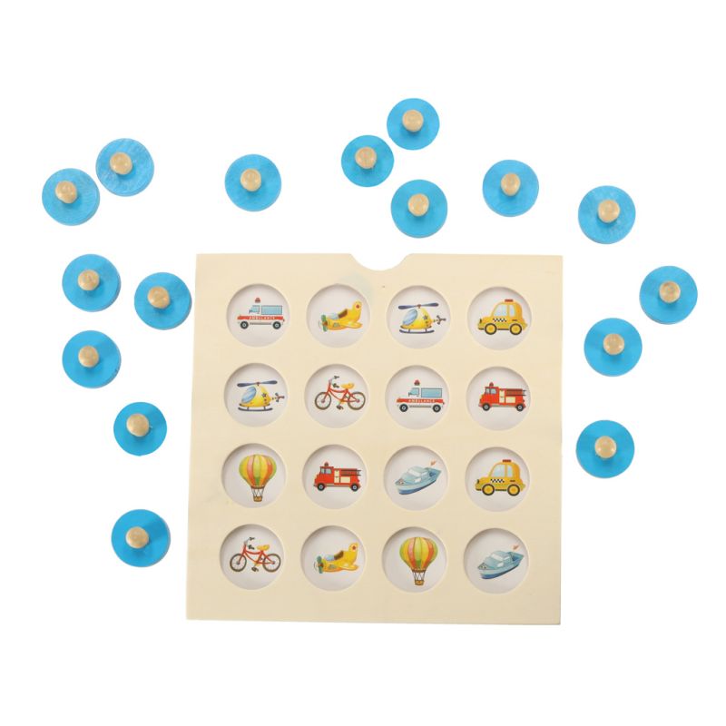Gra planszowa memory montessori zestaw puzzle drewniane 4 karty - obrazek 8