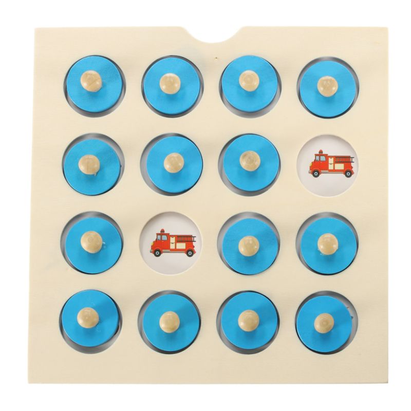 Gra planszowa memory montessori zestaw puzzle drewniane 4 karty - obrazek 9