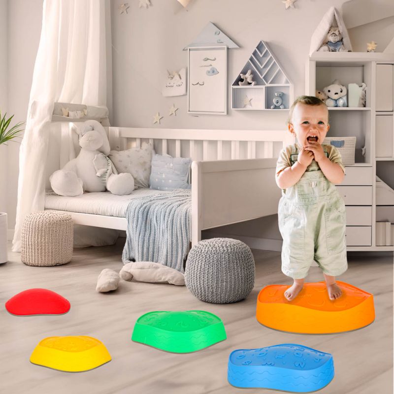 Ścieżka sensoryczna kamienie rzeczne do treningu równowagi podłoga to lawa gra 5szt - obrazek 12