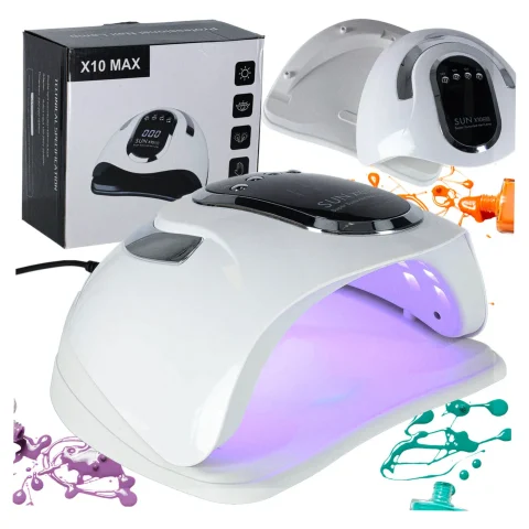 Lampa do paznokci Sun X10 UV 45 LED 280W manicure hybrydy żele