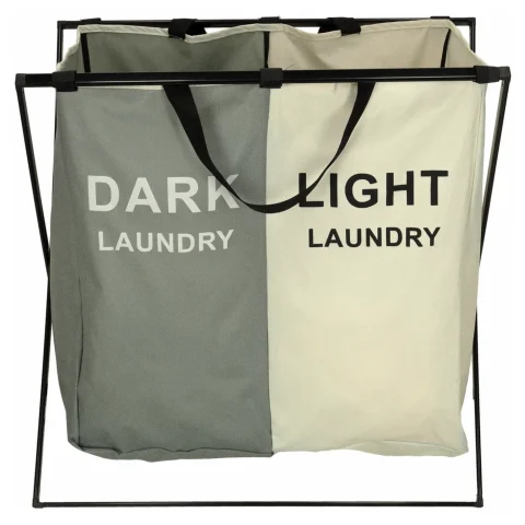 Kosz na pranie segregacja organizer 2 komory