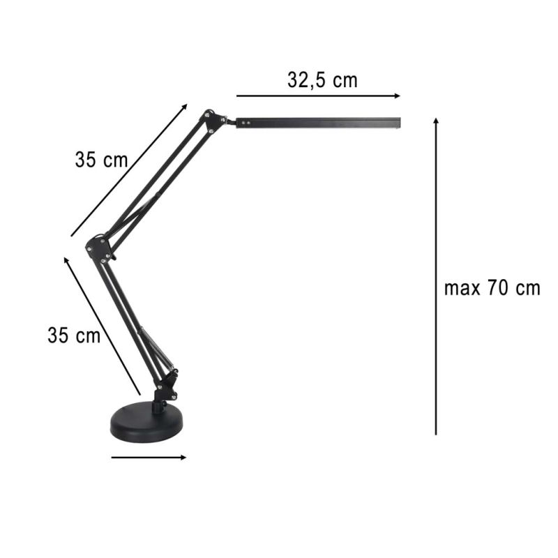 Lampka na biurko biurkowa LED USB obrotowy wysięgnik 2 sposoby mocowania - obrazek 14