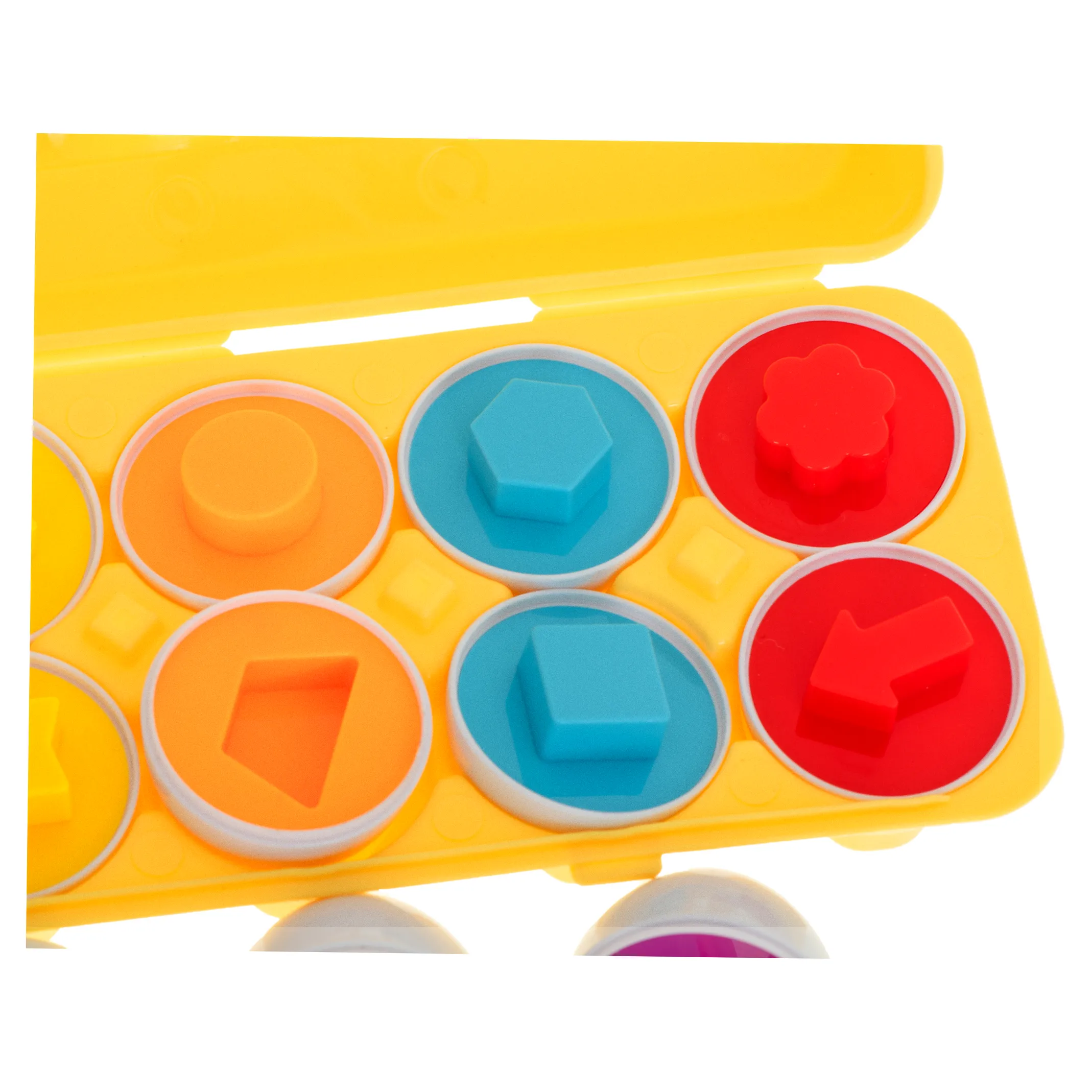 Układanka edukacyjna sorter dopasuj kształty jajka 12 sztuk