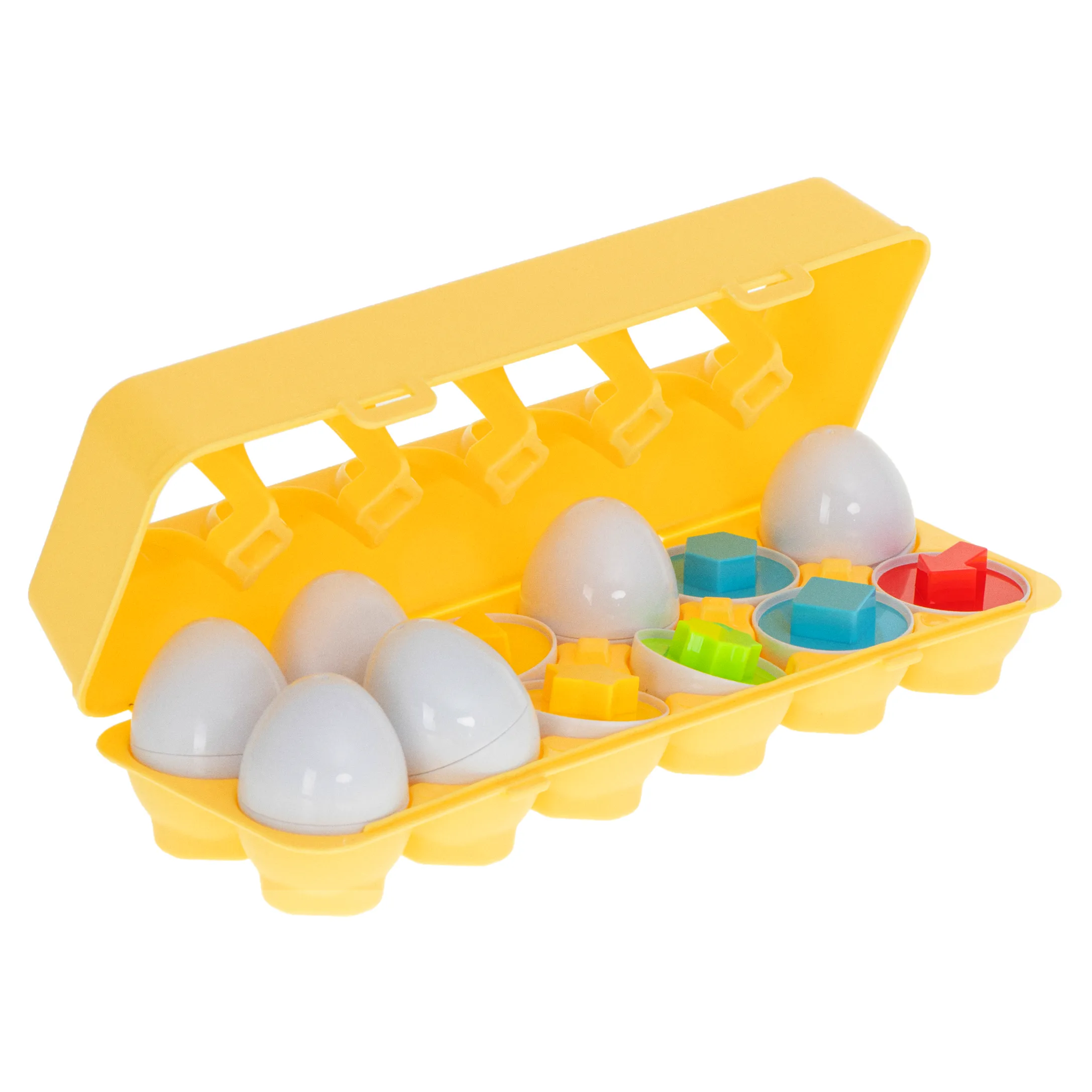 Układanka edukacyjna sorter dopasuj kształty jajka 12 sztuk - obrazek 6