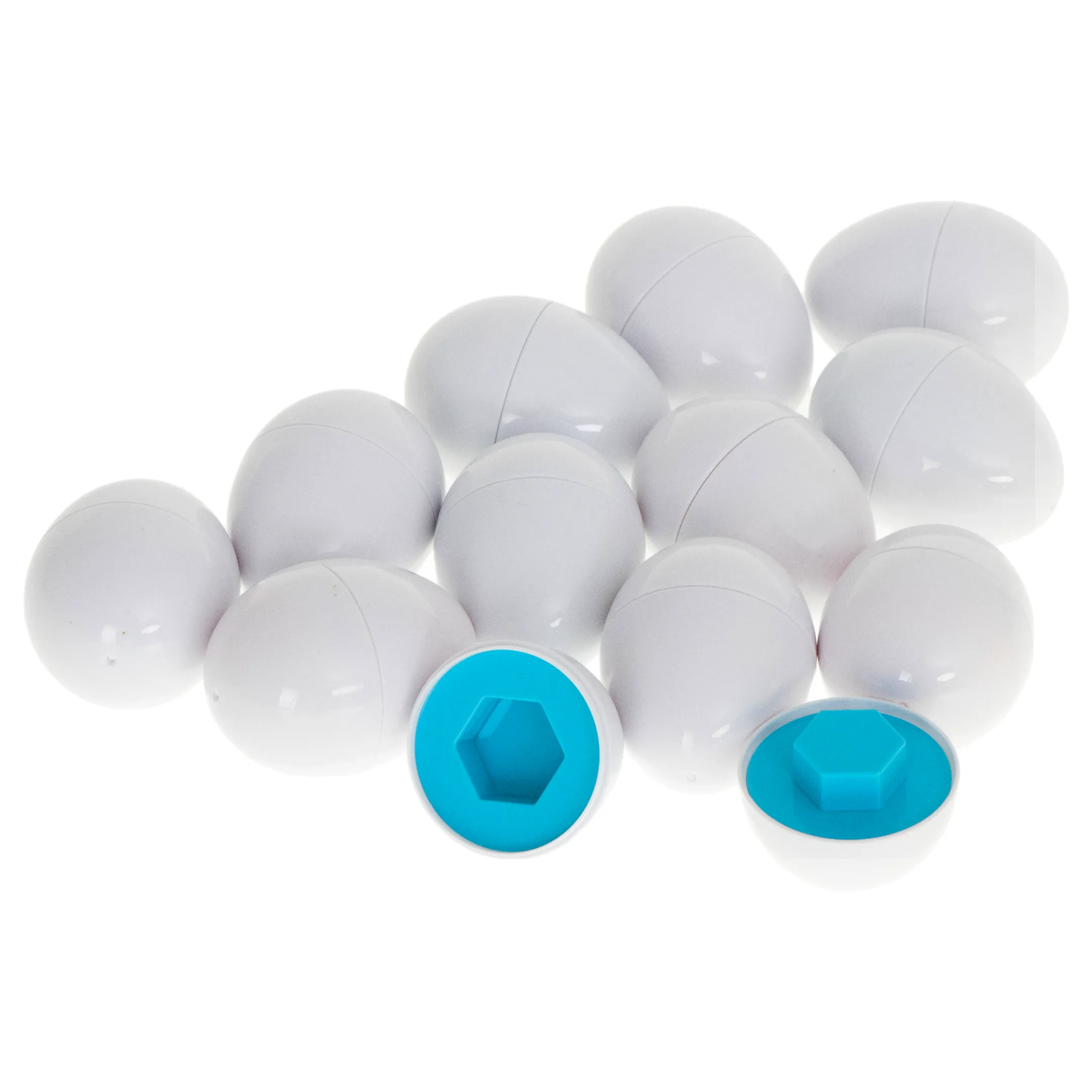 Układanka edukacyjna sorter dopasuj kształty jajka 12 sztuk - obrazek 7