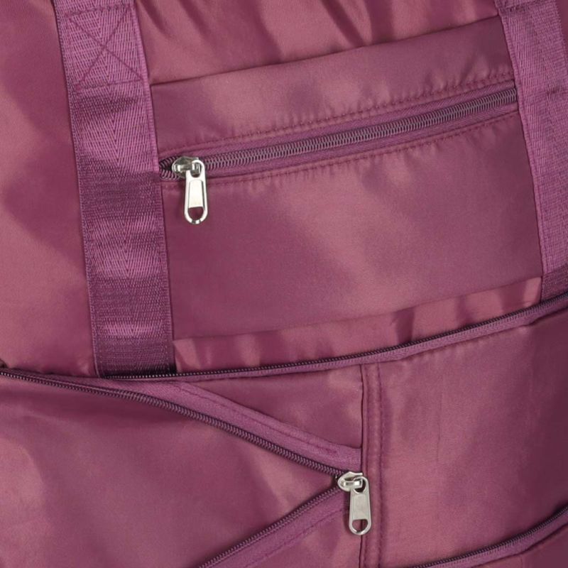 Torba podróżna na kółkach składana turystyczna pojemna 3 rozmiary fioletowa - obrazek 8