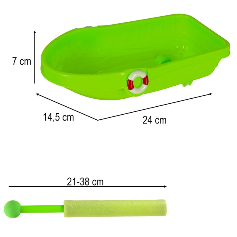 Statek łódka z akcesoriami foremkami do piasku wody foremki + sikawka strzykawka 12el. - obrazek 12