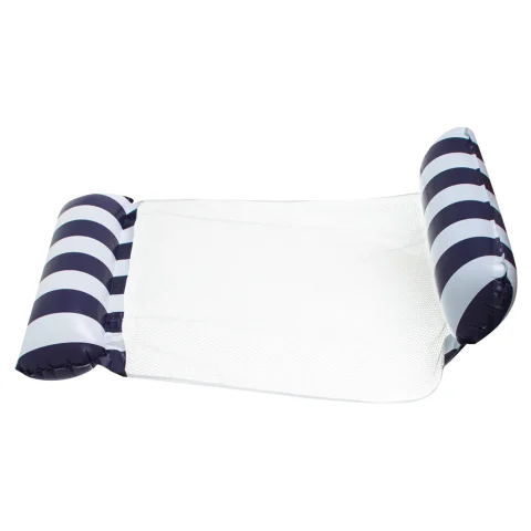 Materac dmuchany hamak wodny fotel krzesło do pływania 120 x 70 cm granatowy