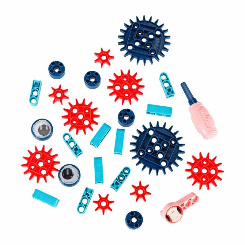 Klocki konstrukcyjne do budowania ruchome z silnikiem 116 elementów - obrazek 2