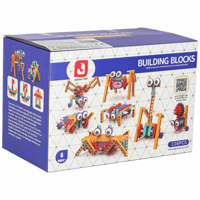 Klocki konstrukcyjne do budowania ruchome z silnikiem 116 elementów - obrazek 13