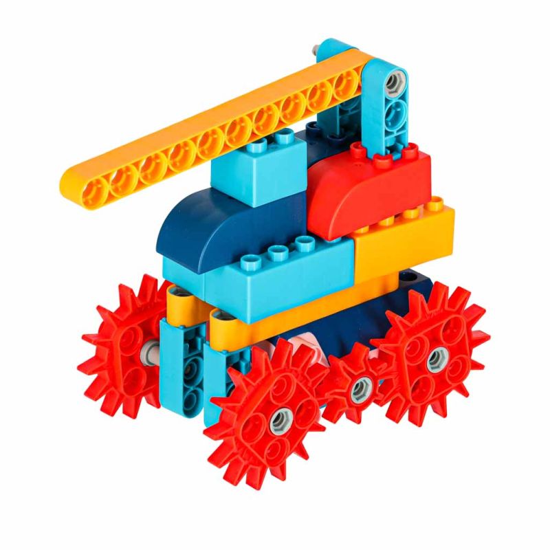 Klocki konstrukcyjne do budowania ruchome z silnikiem 116 elementów - obrazek 9