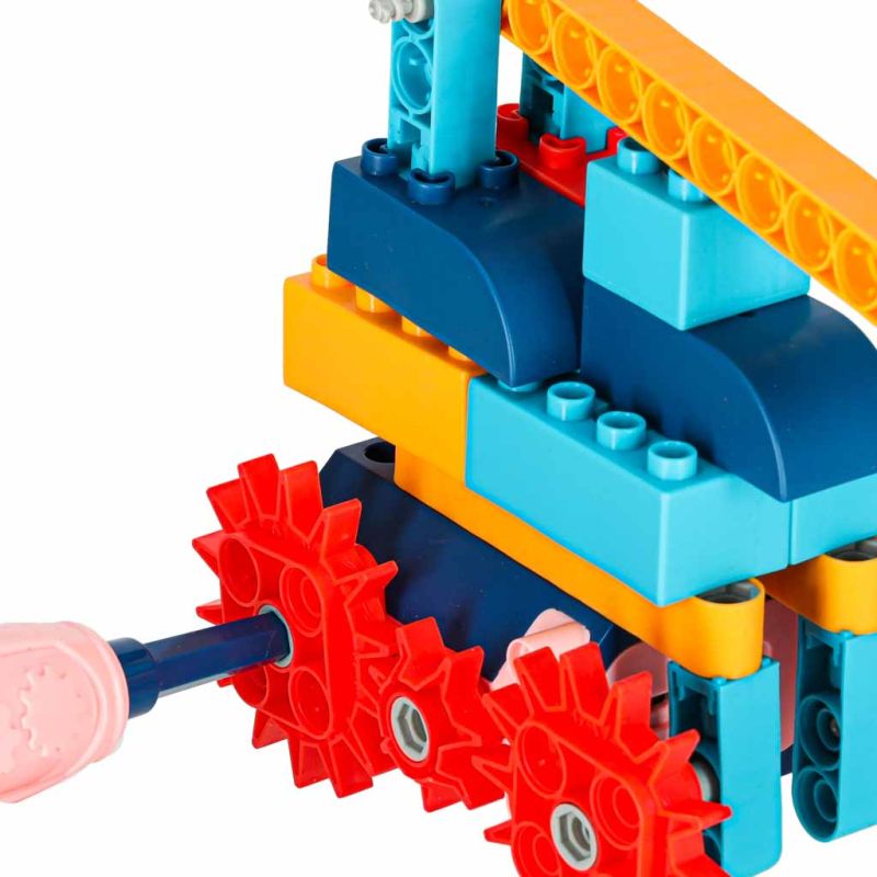 Klocki konstrukcyjne do budowania ruchome z silnikiem 116 elementów - obrazek 10