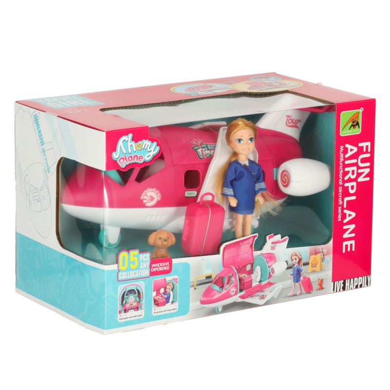 Samolot dla lalek rozkładany stewardessa akcesoria - obrazek 10