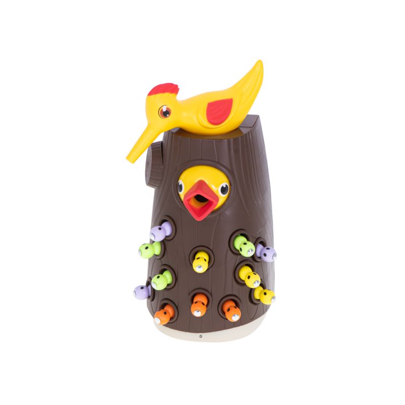 Gra montessori magnetyczna nakarm ptaszka złap robaczka głodny dzięcioł - obrazek 2