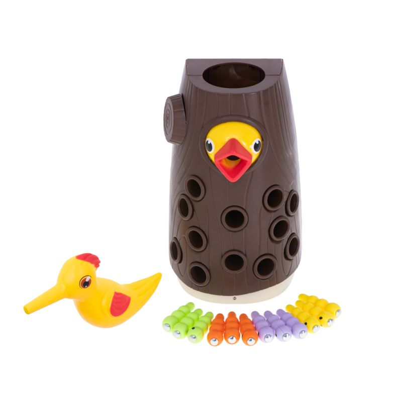 Gra montessori magnetyczna nakarm ptaszka złap robaczka głodny dzięcioł - obrazek 8