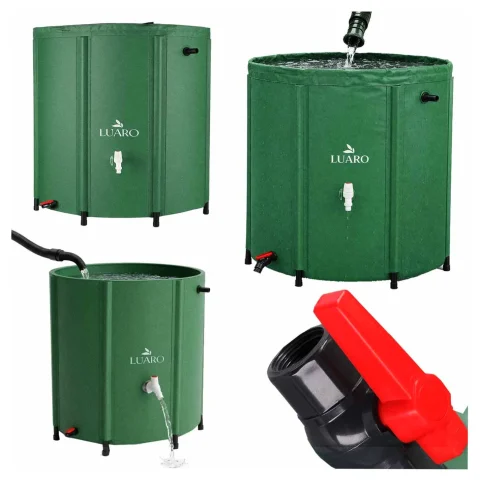 Pojemnik LUARO zbiornik na deszczówkę z kranem beczka na wodę deszczową składana 200 litrów