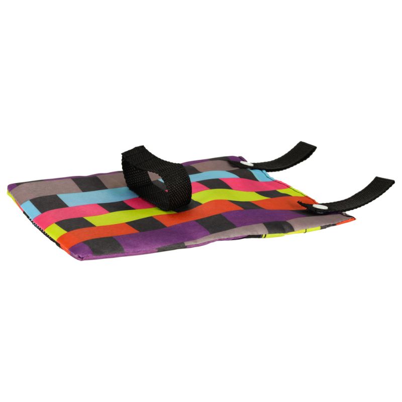 Torba na rower hulajnogę kierownicę telefon sakwa rowerowa kolorowa kratka - obrazek 3