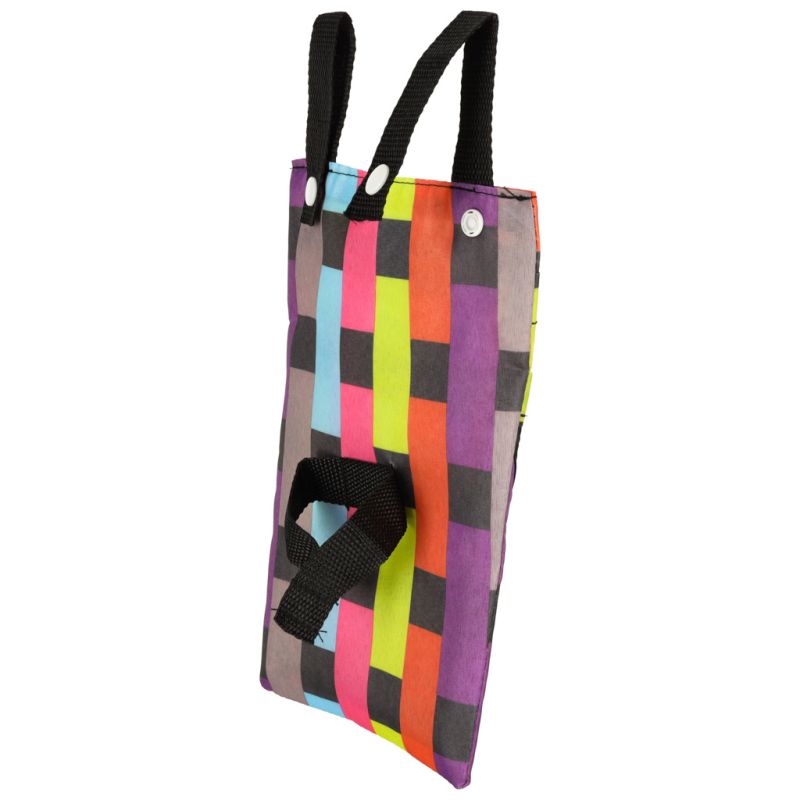 Torba na rower hulajnogę kierownicę telefon sakwa rowerowa kolorowa kratka - obrazek 6