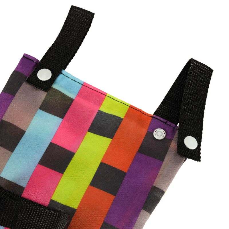 Torba na rower hulajnogę kierownicę telefon sakwa rowerowa kolorowa kratka - obrazek 7