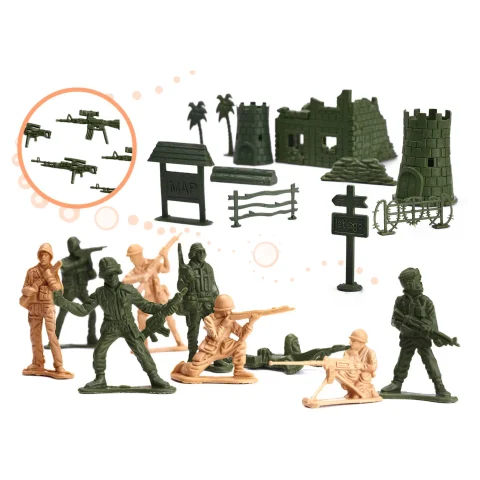 Żołnierzyki baza wojskowa figurki zestaw 114el.