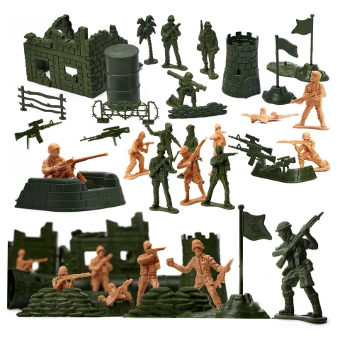 Żołnierzyki baza wojskowa figurki zestaw 114el.
