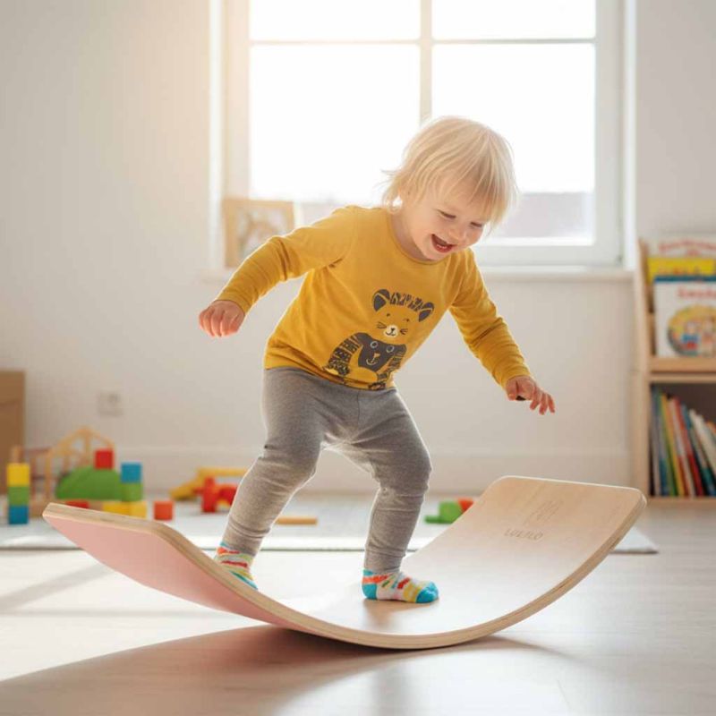 Deska do balansowania z filcem LULILO AJLO różowy - obrazek 6