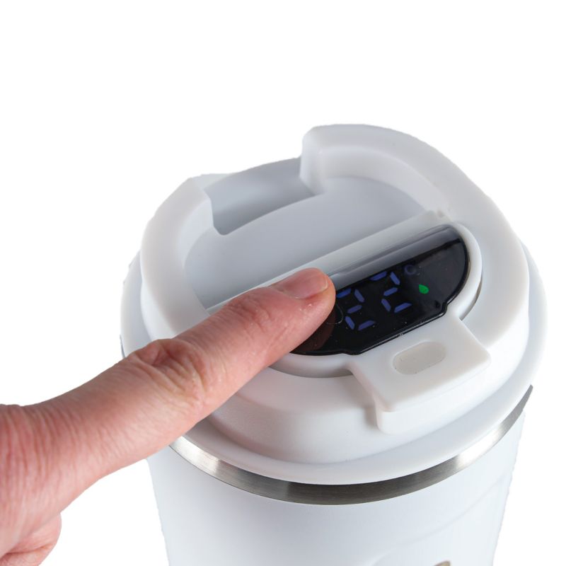 Kubek podróżny LED z ustnikiem 500ml biały - obrazek 8