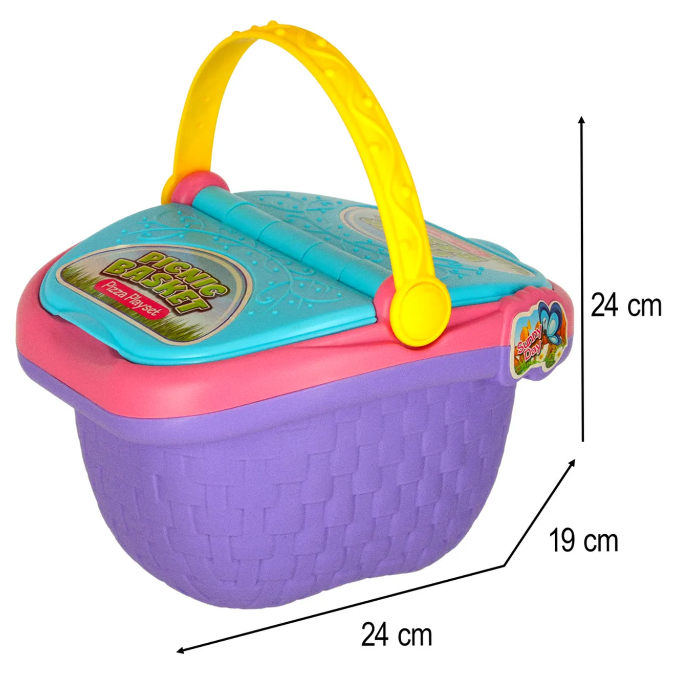 Kosz piknikowy koszyk fast food pizza burger jedzenie prowiant przekąski na piknik - obrazek 12